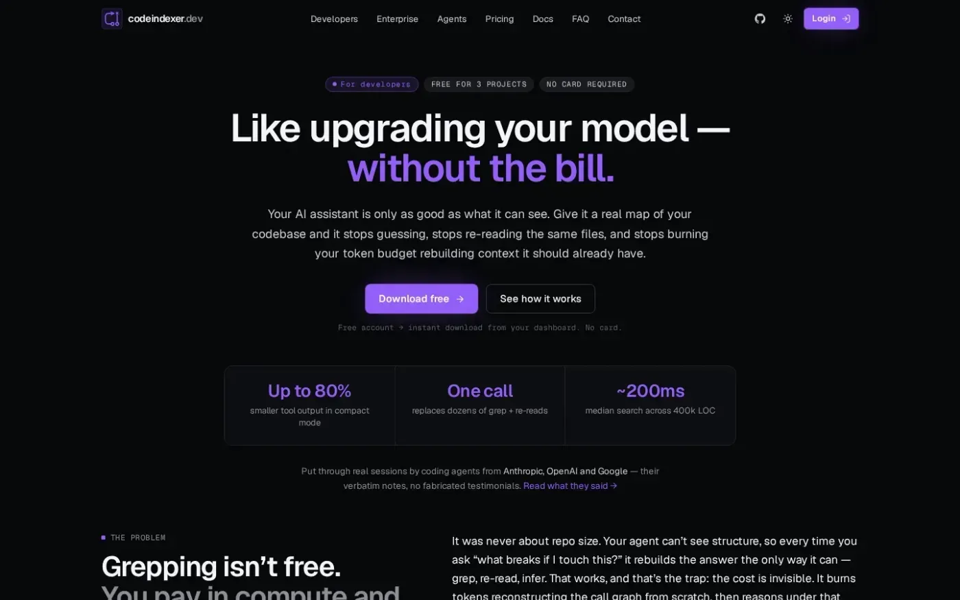 Codeindexer — Developers page