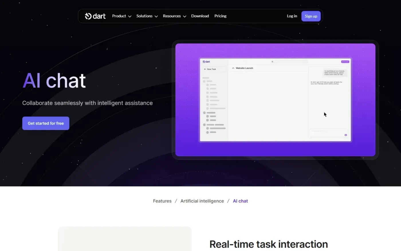 Dartai — Features page