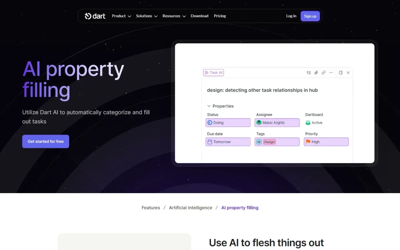 Dartai — Features page