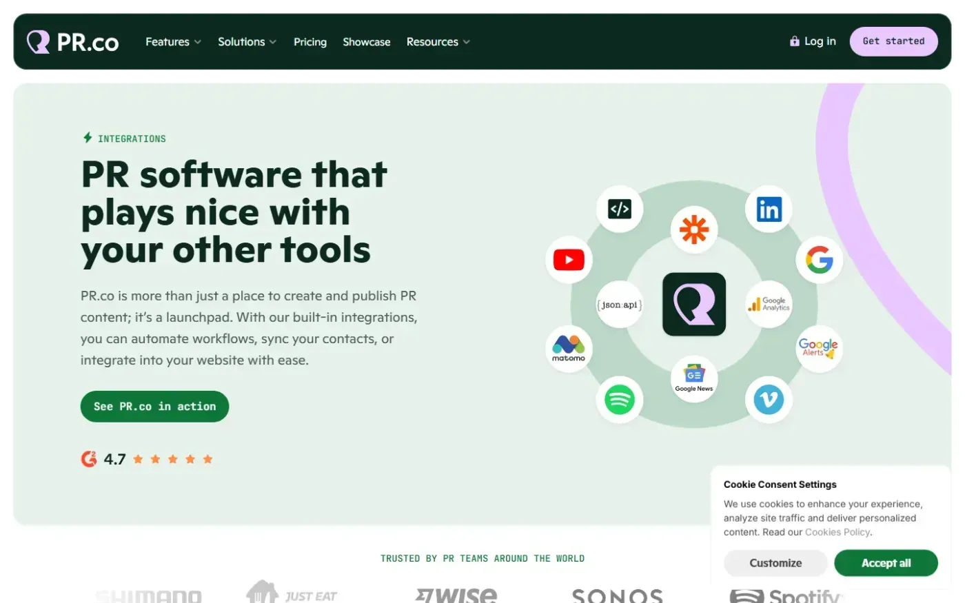 Pr — Integrations page