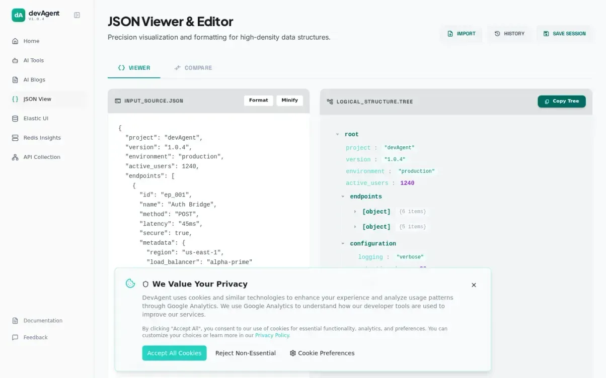 Devagent — Json view page
