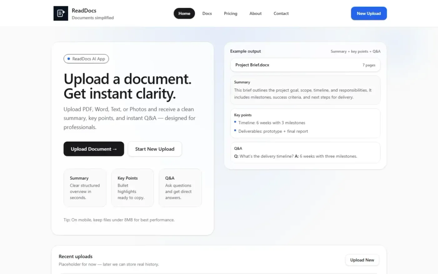 Readdocs — Home page
