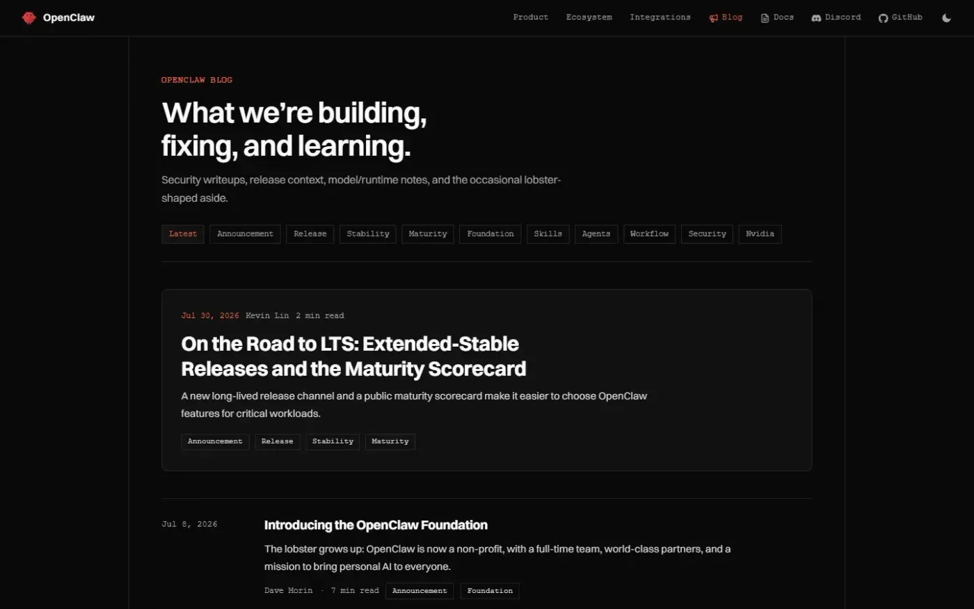 Molt — Blog page