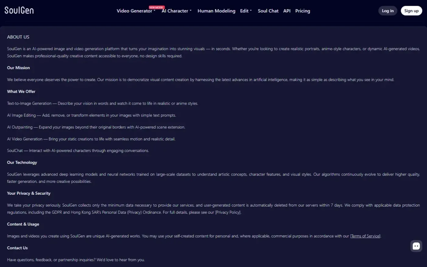 Soulgen — About us page