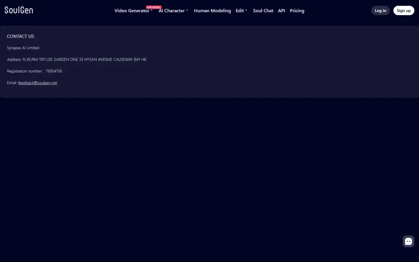 Soulgen — Contact us page