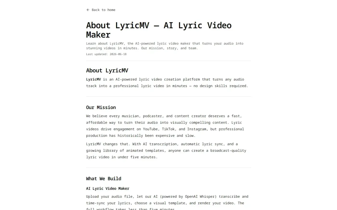 Lyricmv — About page