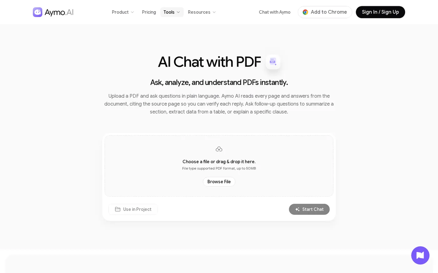 Aymo AI — All-in-one AI Platform for Teams — Tools page