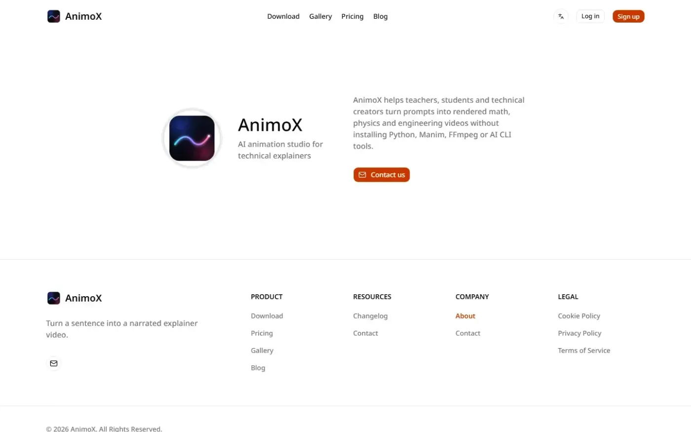 Animox — About page