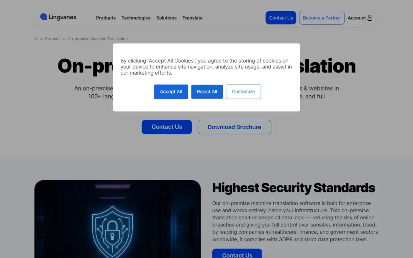 Lingvanex — Products page