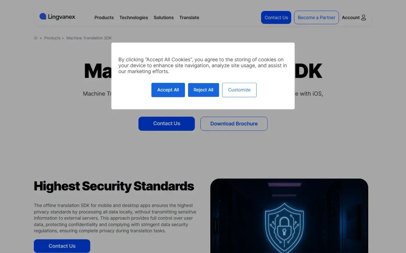 Lingvanex — Products page
