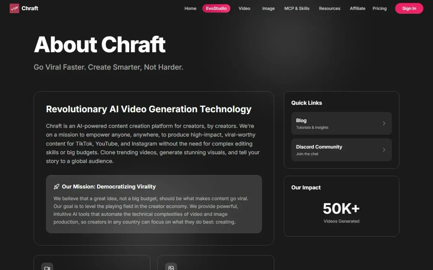 Chraft — About page