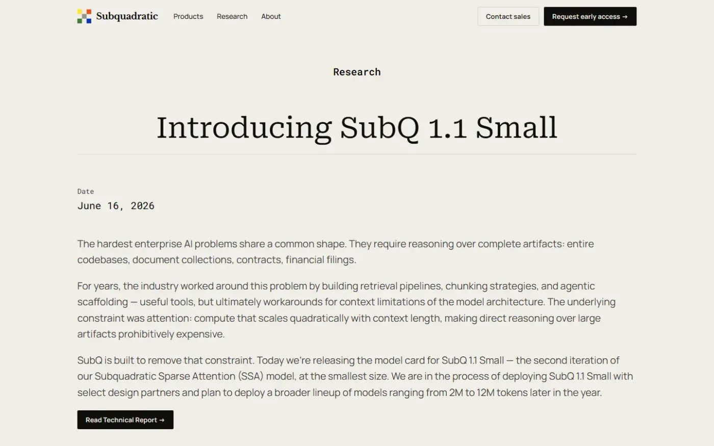Subq — Subq 1 1 small technical report page