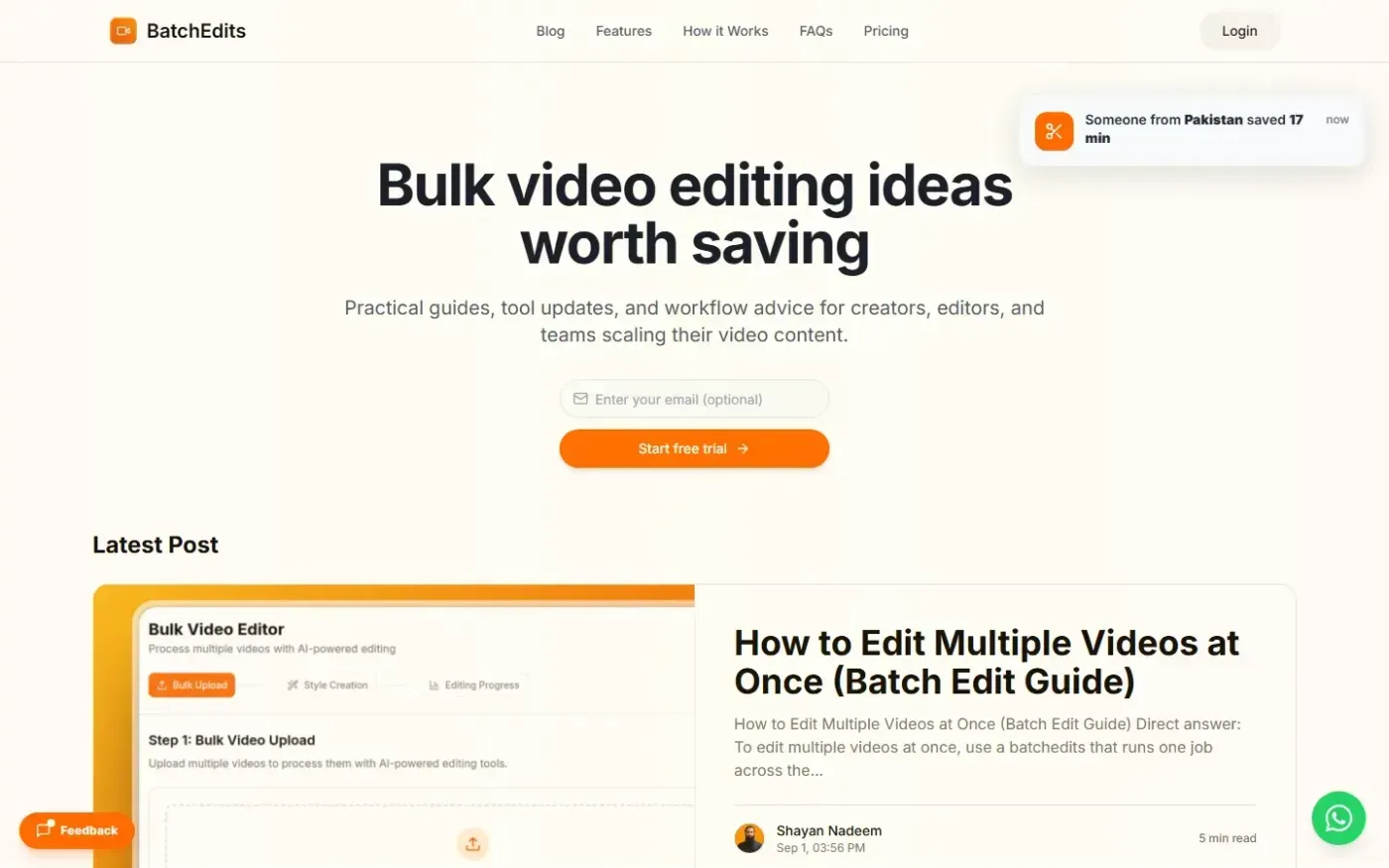Batchedits — Blog page