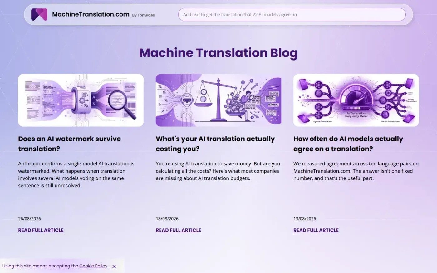 Machinetranslation — Blog page