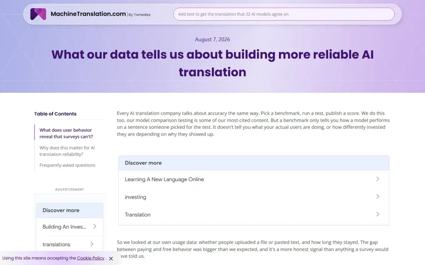 Machinetranslation — Blog page