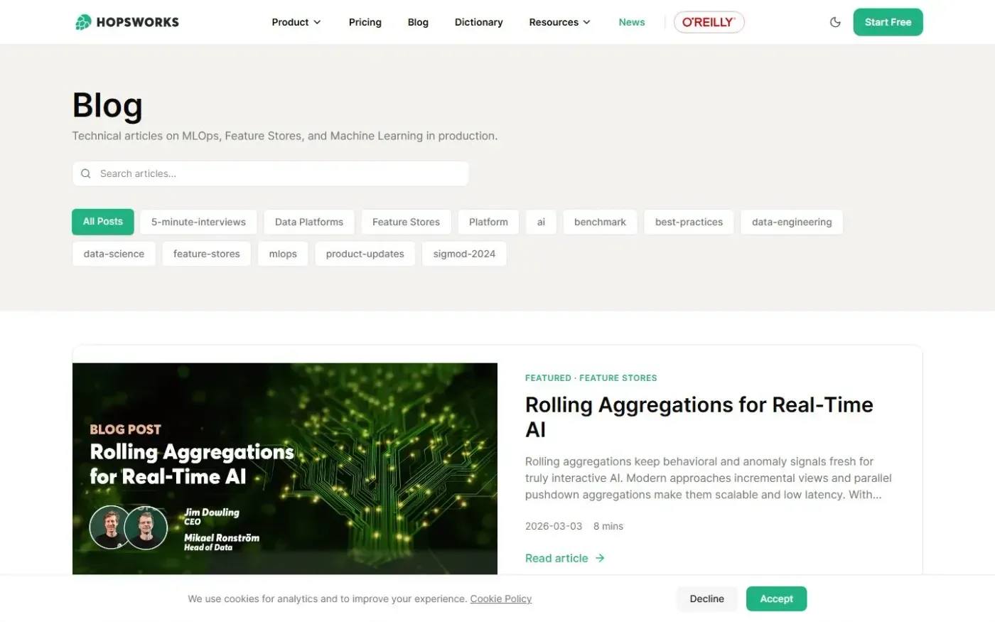 Hopsworks — Blog page
