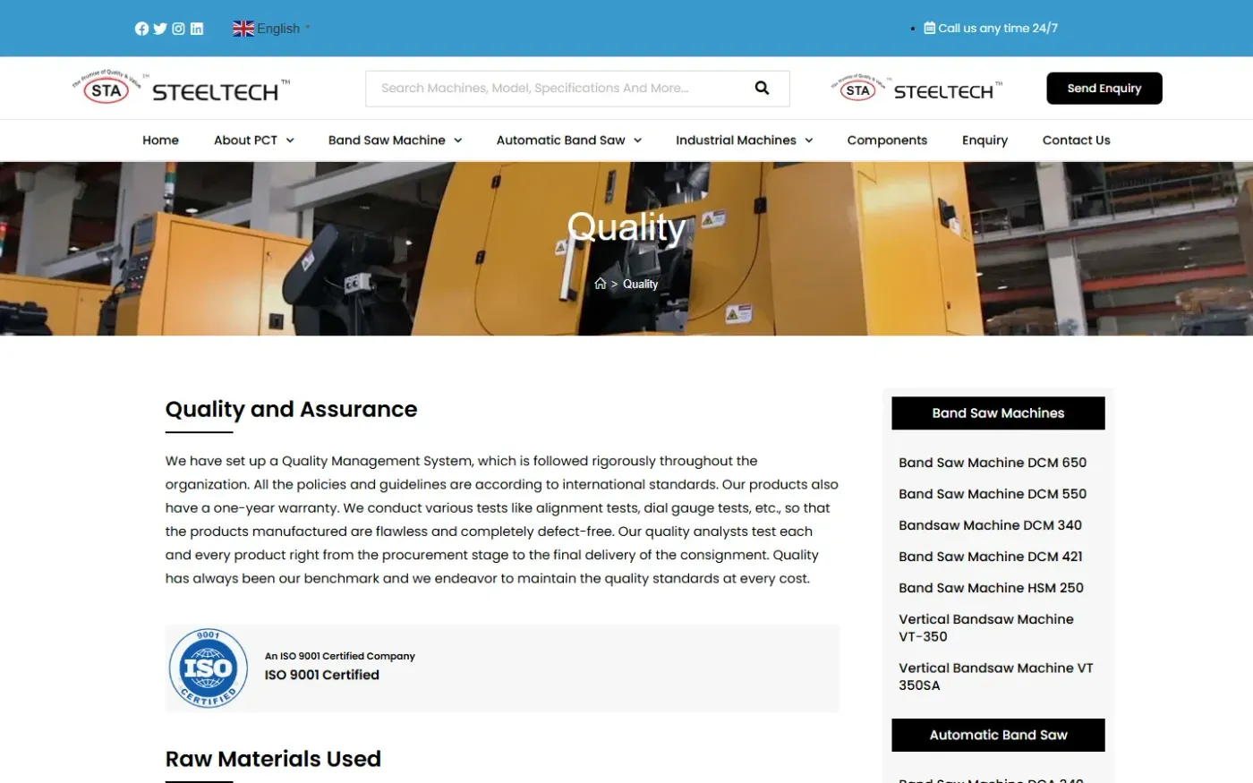 Band Saw Machine Manufacturer India — Advanced Band Saw Machines for Modern Manufacturing. — Quality page