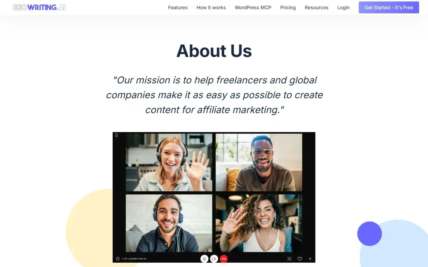 Seowriting — About us page
