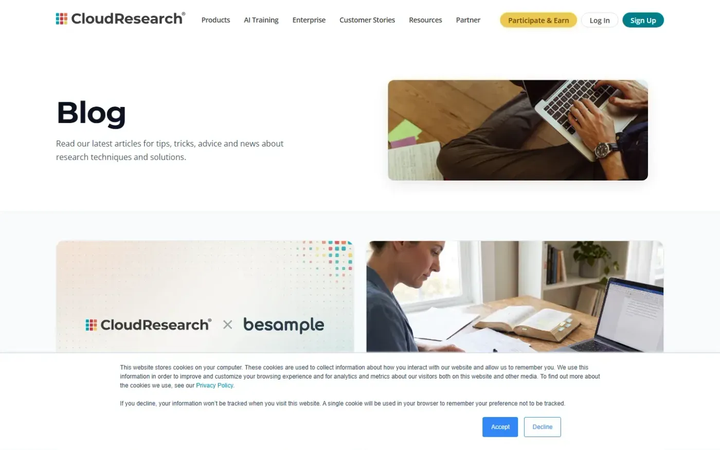Cloudresearch — Resources page