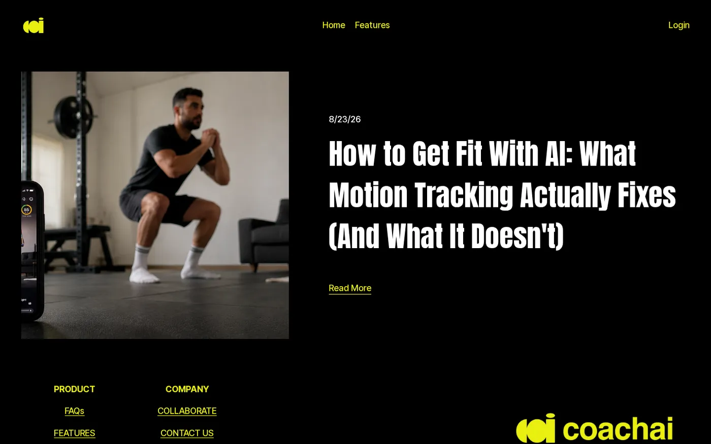 CoachAI — Your iPhone camera watches your form, rep by rep — Blog page
