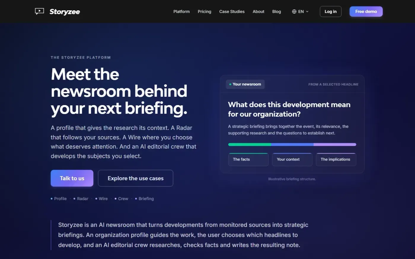 Storyzee — Platform page