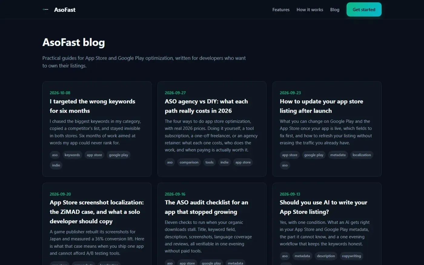 Asofast — Blog page