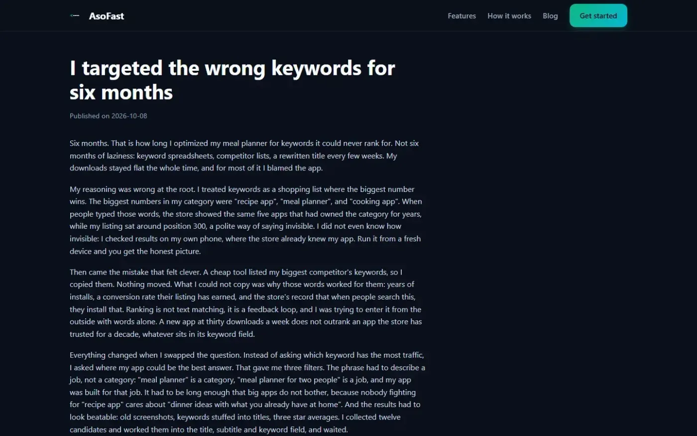 Asofast — Blog page