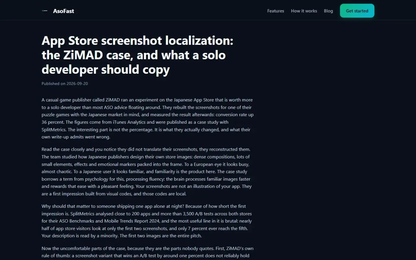 Asofast — Blog page