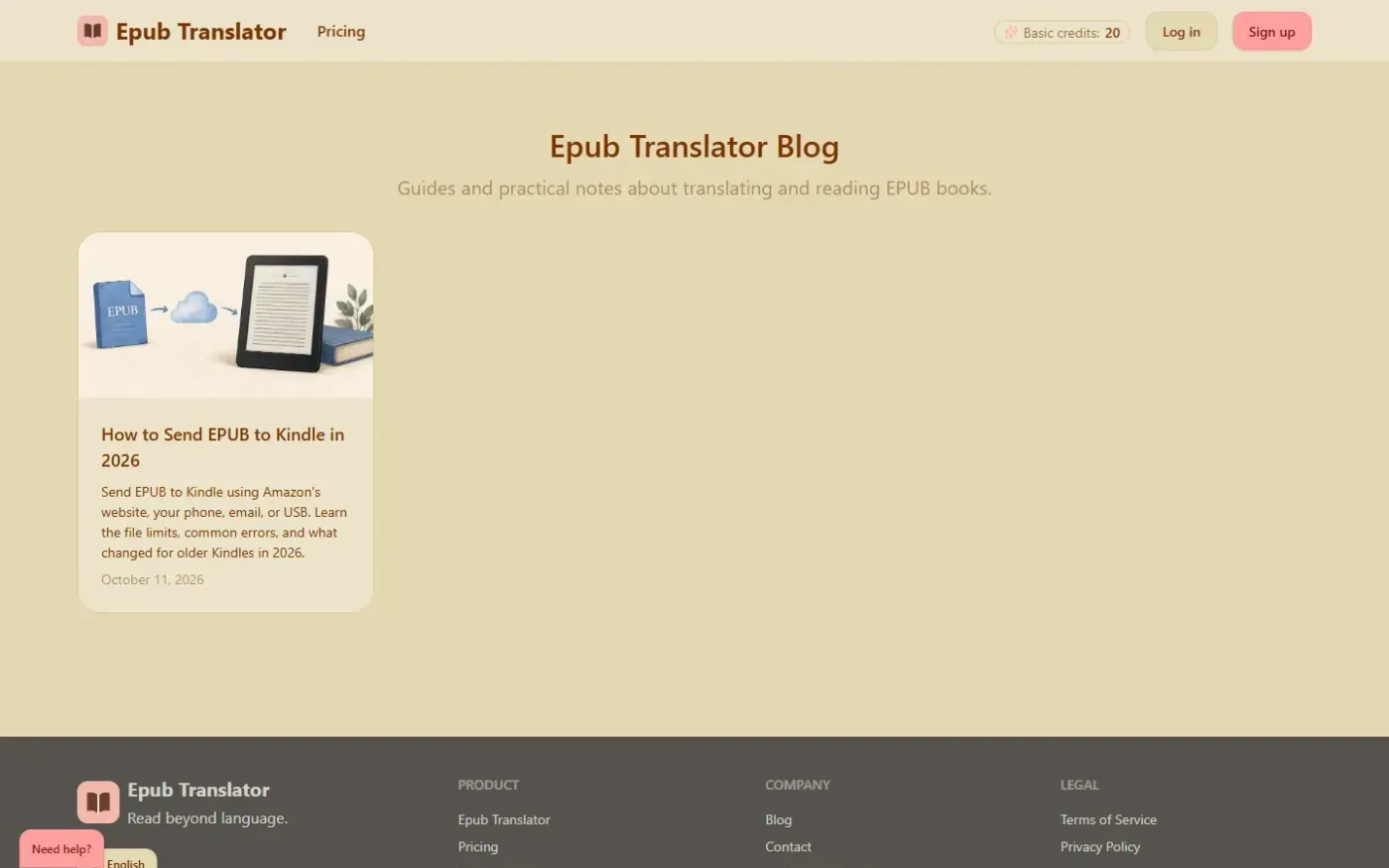 Epubtranslator — Blog page