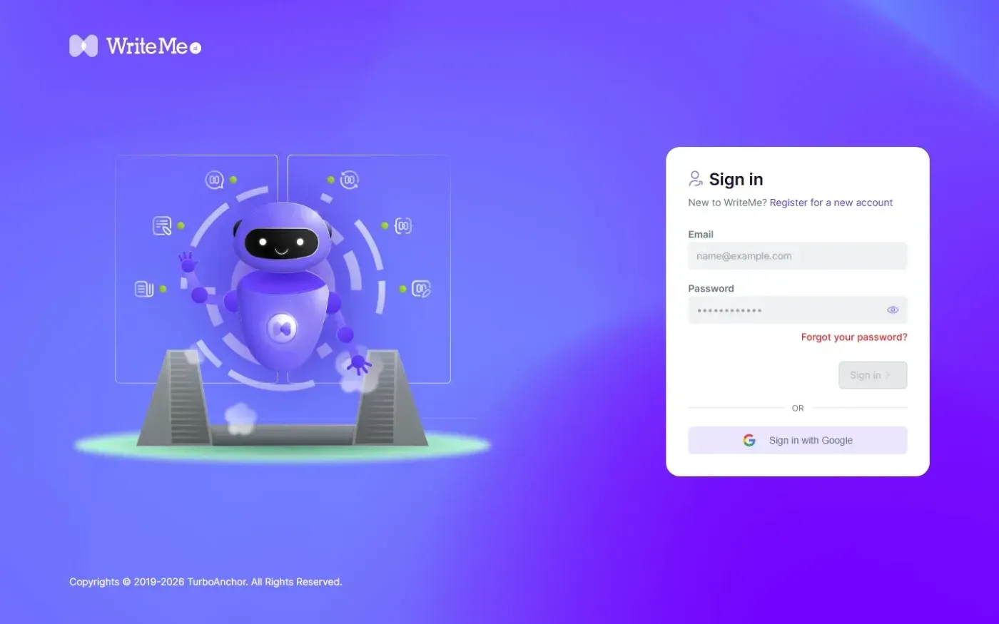 Writeme — Home page