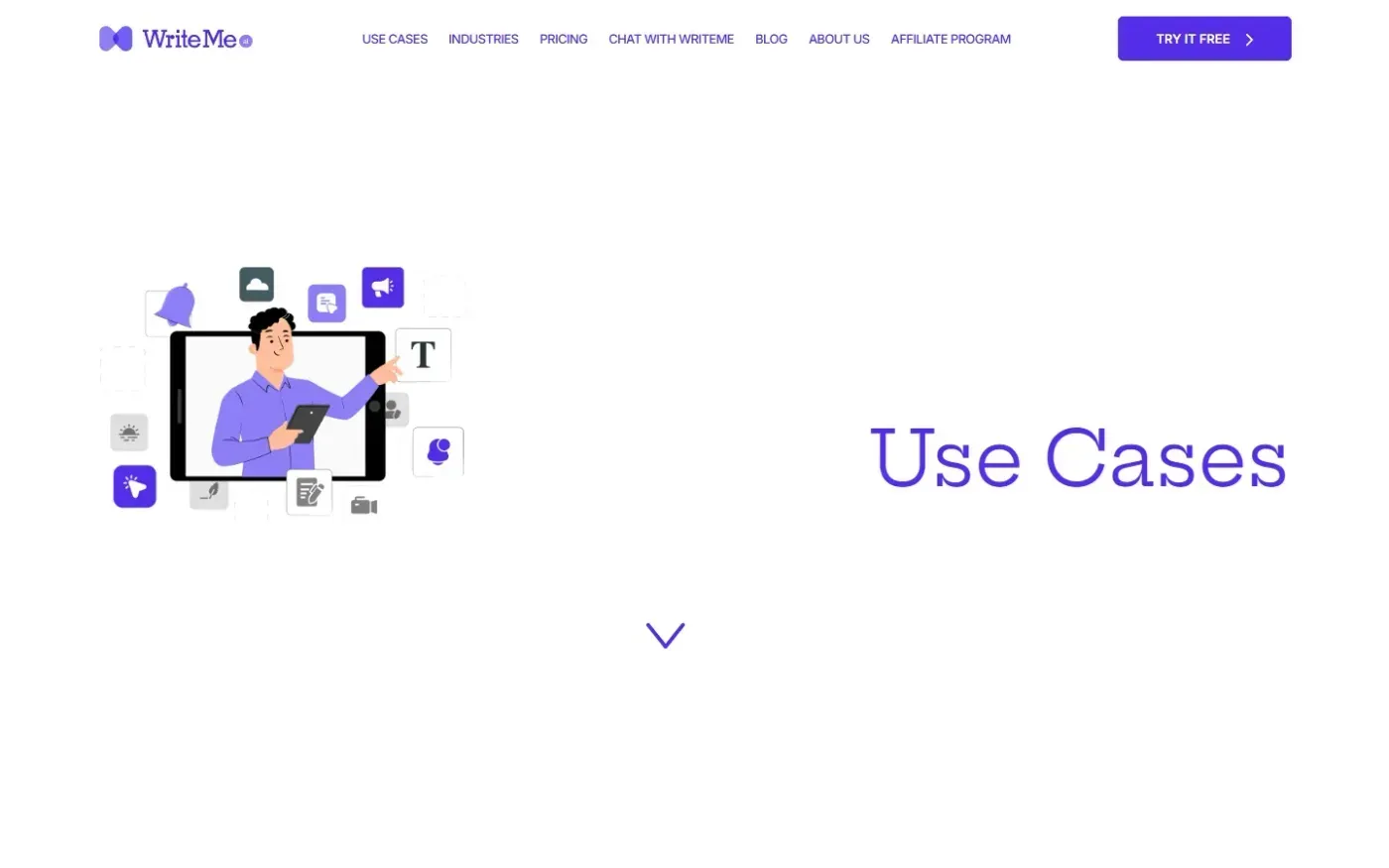 Writeme — Use cases page