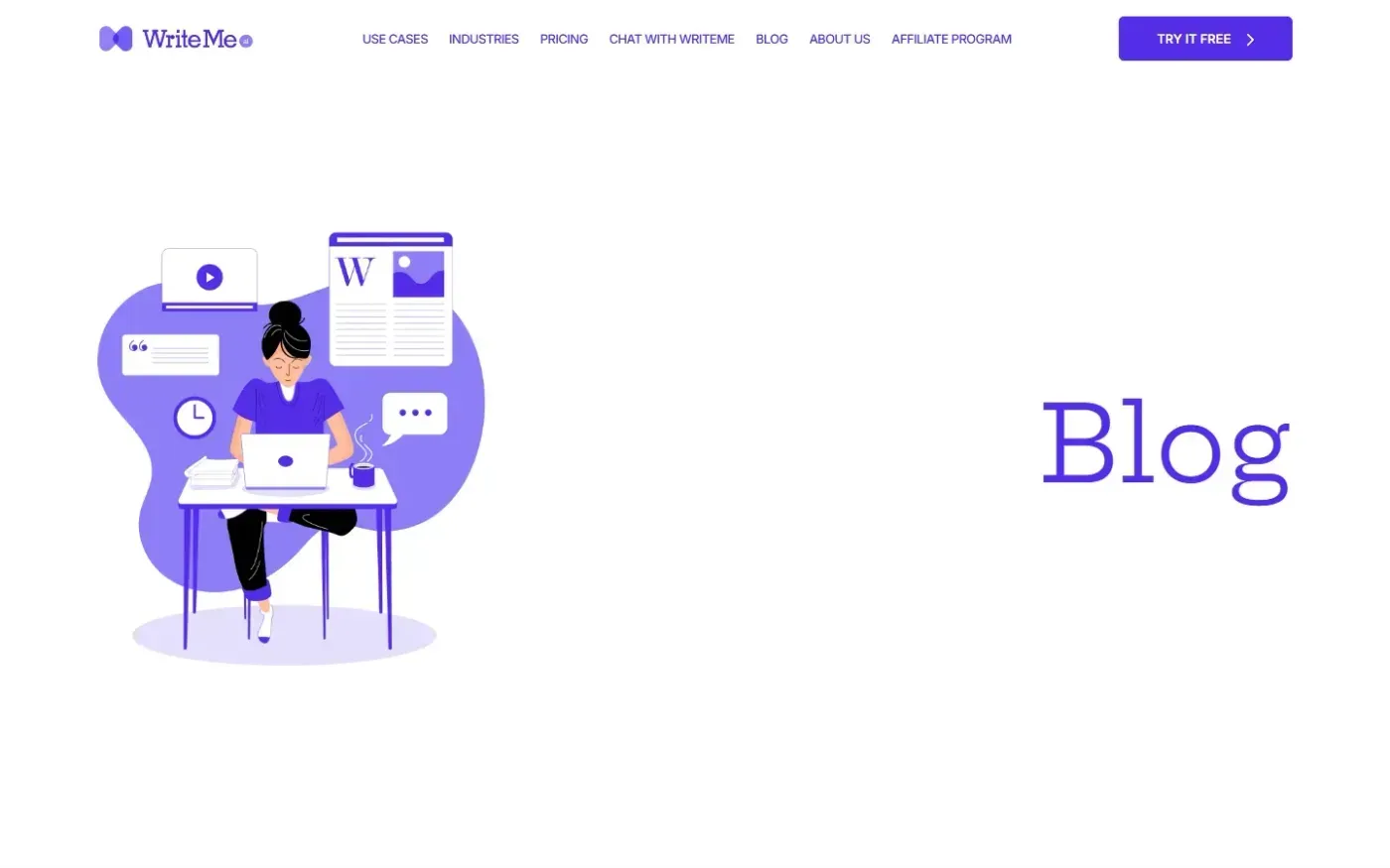 Writeme — Blog page