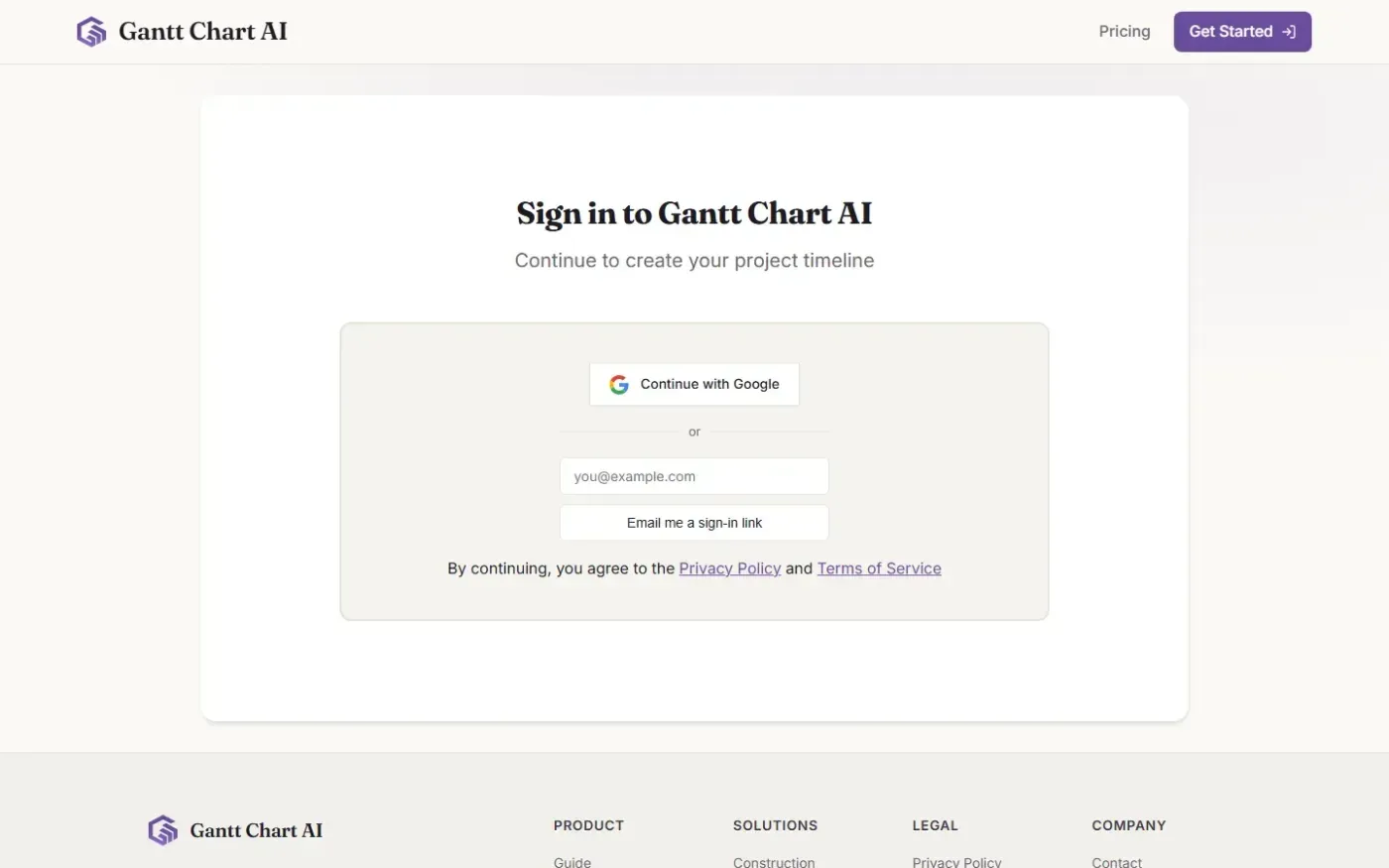 Ganttchart — Gantt page