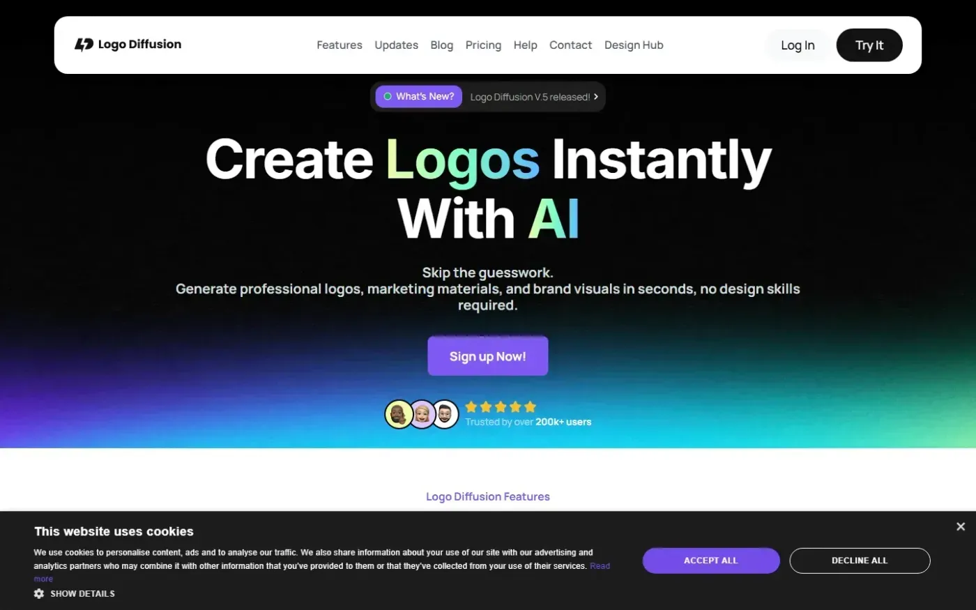 Logodiffusion — Features page