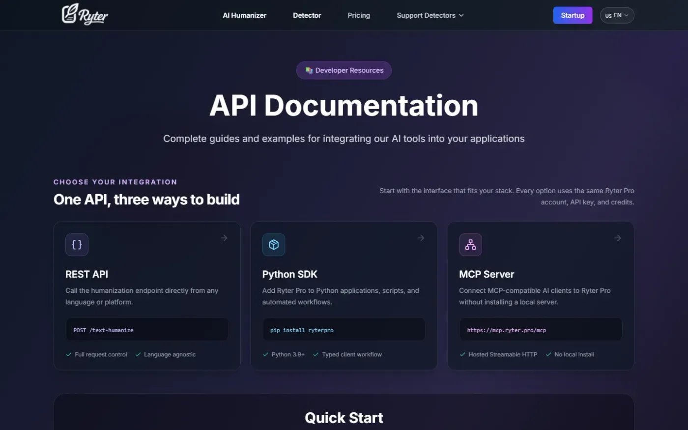 Ryter — Docs page