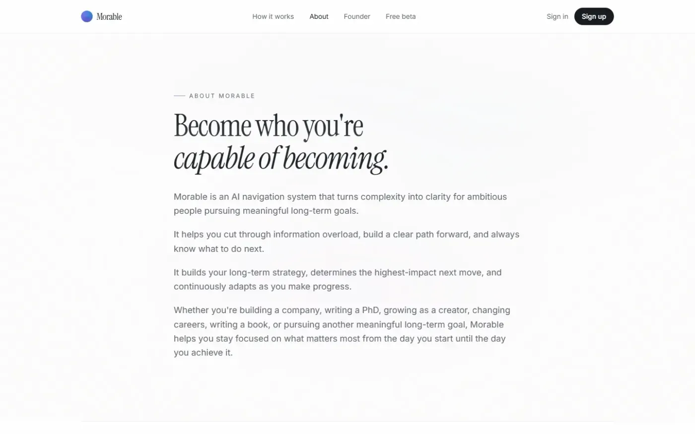 Morable — About page