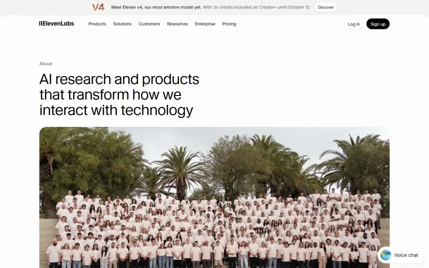 Elevenlabs — About page