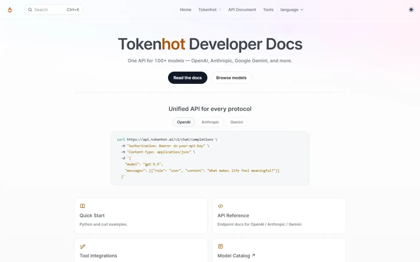 Tokenhot — Home page