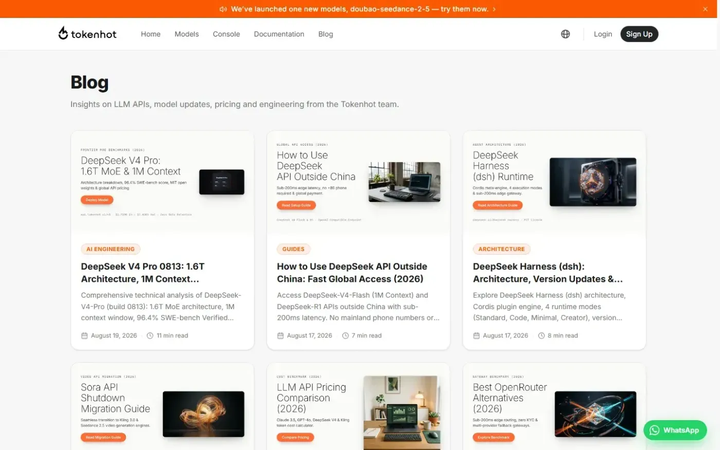 Tokenhot — Blog page