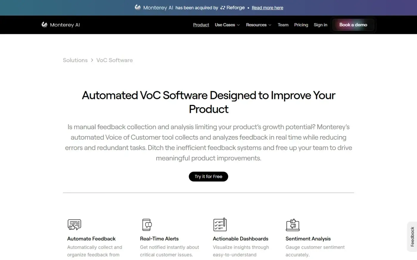 Monterey — Solutions page