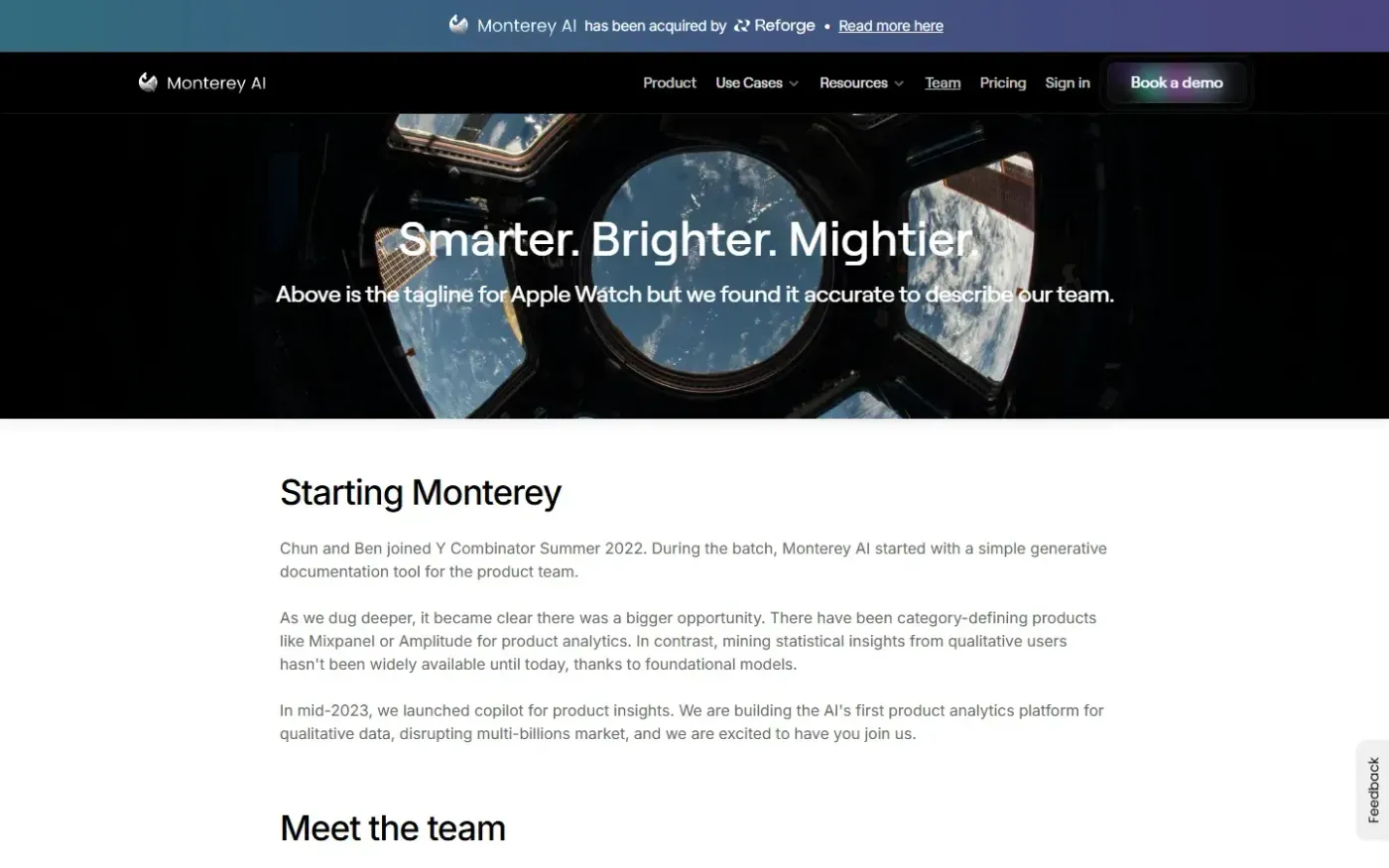 Monterey — Team page