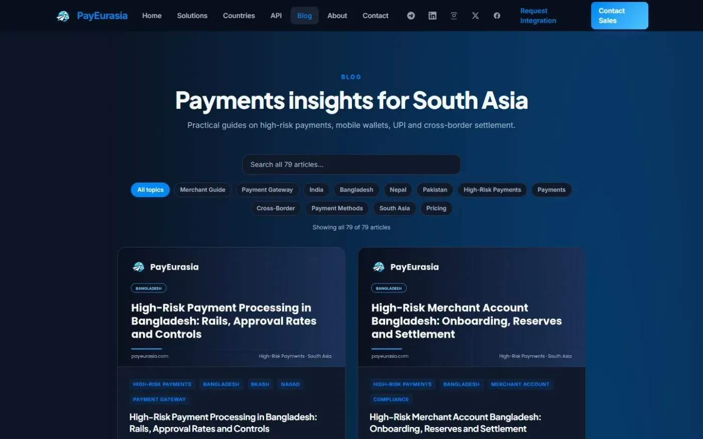 PayEurasia — Secure payment solutions for global high-risk businesses — Blog page