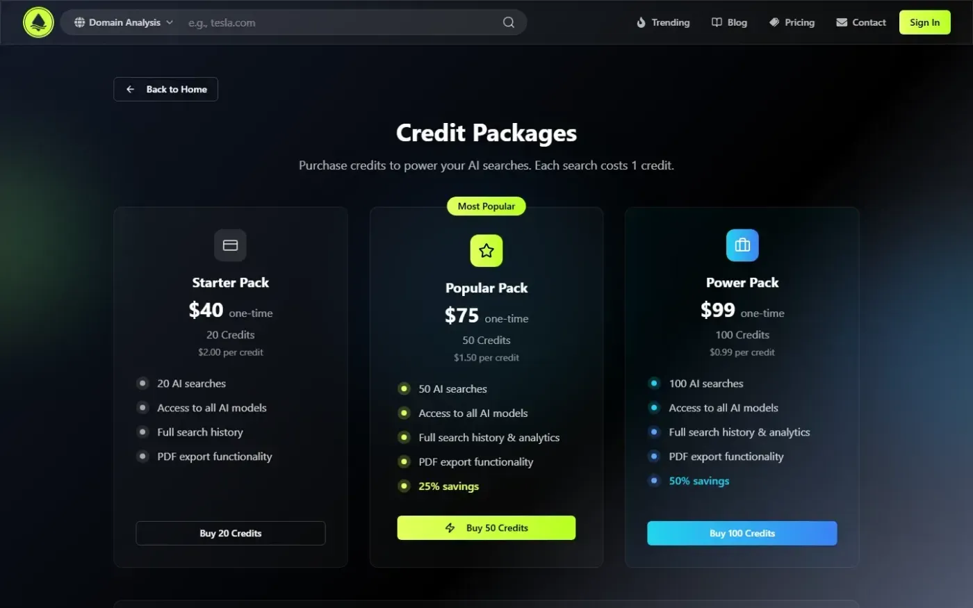 Visibilityrank — Pricing page