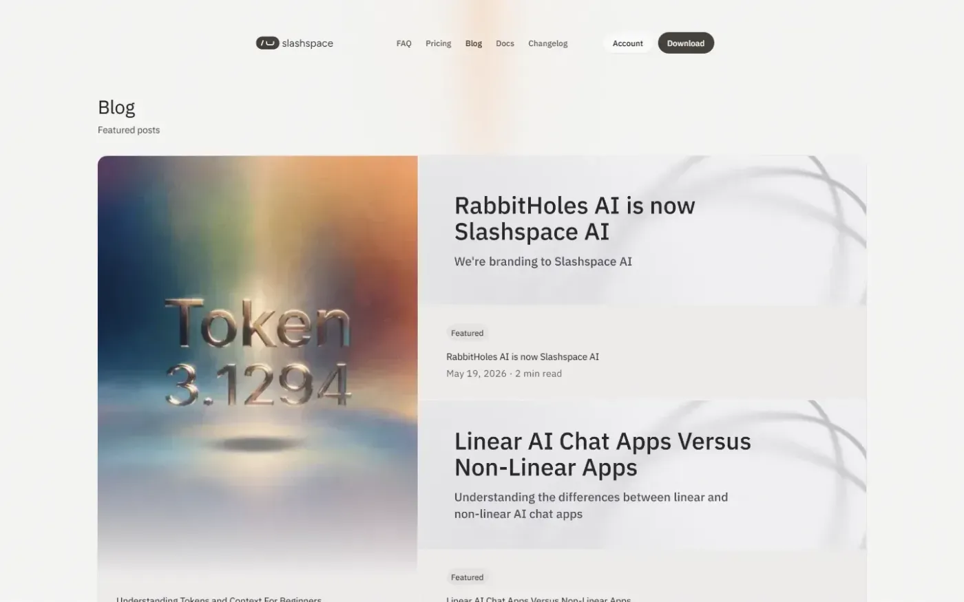 Rabbitholes — Blog page