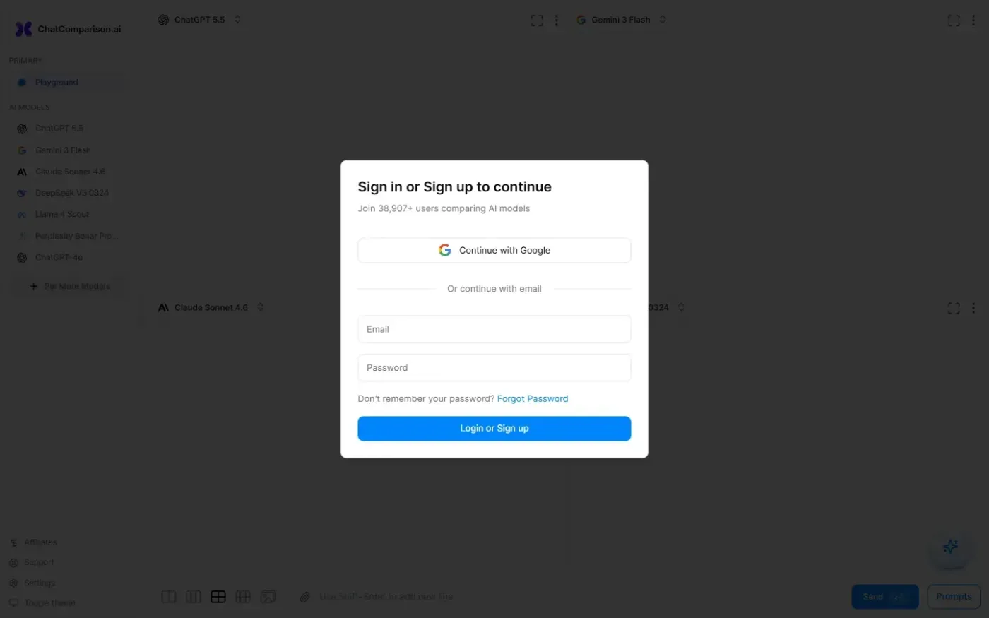 Chatcomparison — Home page