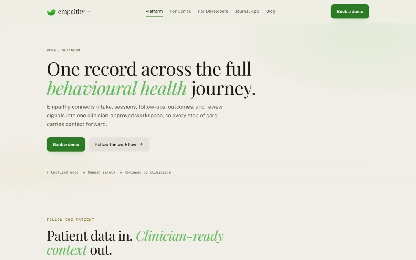 Empaithy — Platform page